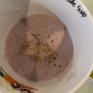 紫カリフラワーで春色スープ